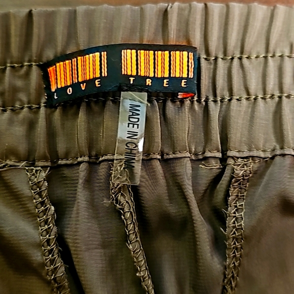 Love Tree Pants Size S Brown Elastic Waist High Rise Lightweight Silky Shiny - Picture 3 of 7